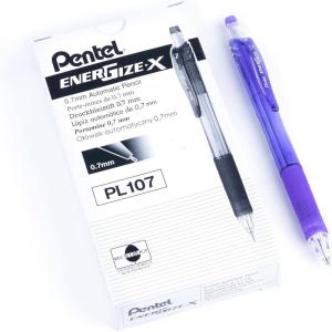Pentel EnerGize-x Mechanical Pencil (0.7mm) Violet Barrel, Box of 12 (PL107V)(Violet Barrel)