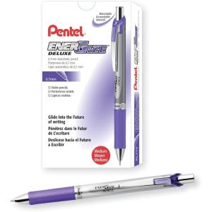 Pentel Energize Mechanical Pencil (0.7mm) Violet Accents, Box of 12 (PL77V)