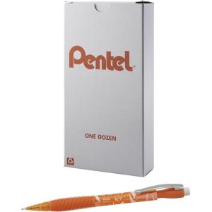 Pentel ICY Mechanical Pencil, (0.9mm), Tinted Orange Barrel, 12 pack (AL29TF)