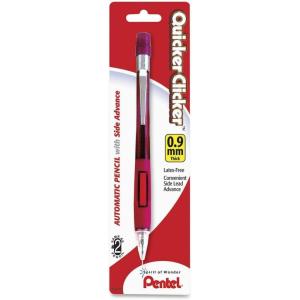 Pentel Quicker Clicker Automatic Pencil, 0.9mm, Transparent Burgundy Barrel, 1 Pack (PD349BP-K6)