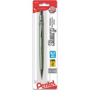 Pentel Sharp Mechanical Pencil (0.7mm) Metallic Barrels, Assorted Barrel Colors, Pack of 1, Barrel Color May Vary (P207MBPM)