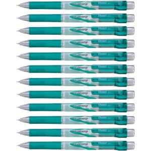 Pentel e-sharp Automatic Pencil, 0.5mm, Violet Accents, Box of 12 (AZ125V)(Green)