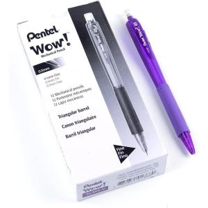 Wow! Pentel Mechanical Pencil, 0.5mm, Black Barrel, Box of 12 (AL405A)(Violet Barrel)