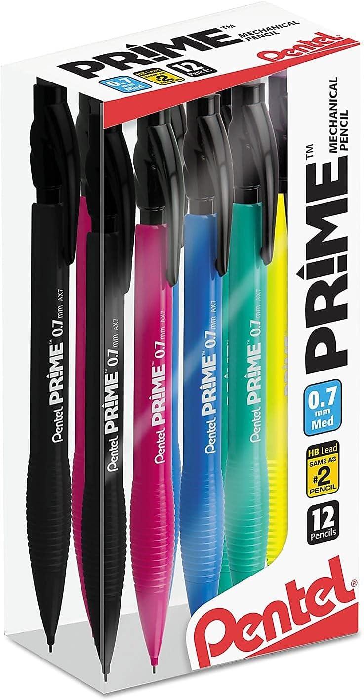 image:imagePentel Prime Mechanical Pencil 07mm Assorted Barrel Colors Pack of 6 AX7BP6MAssorted