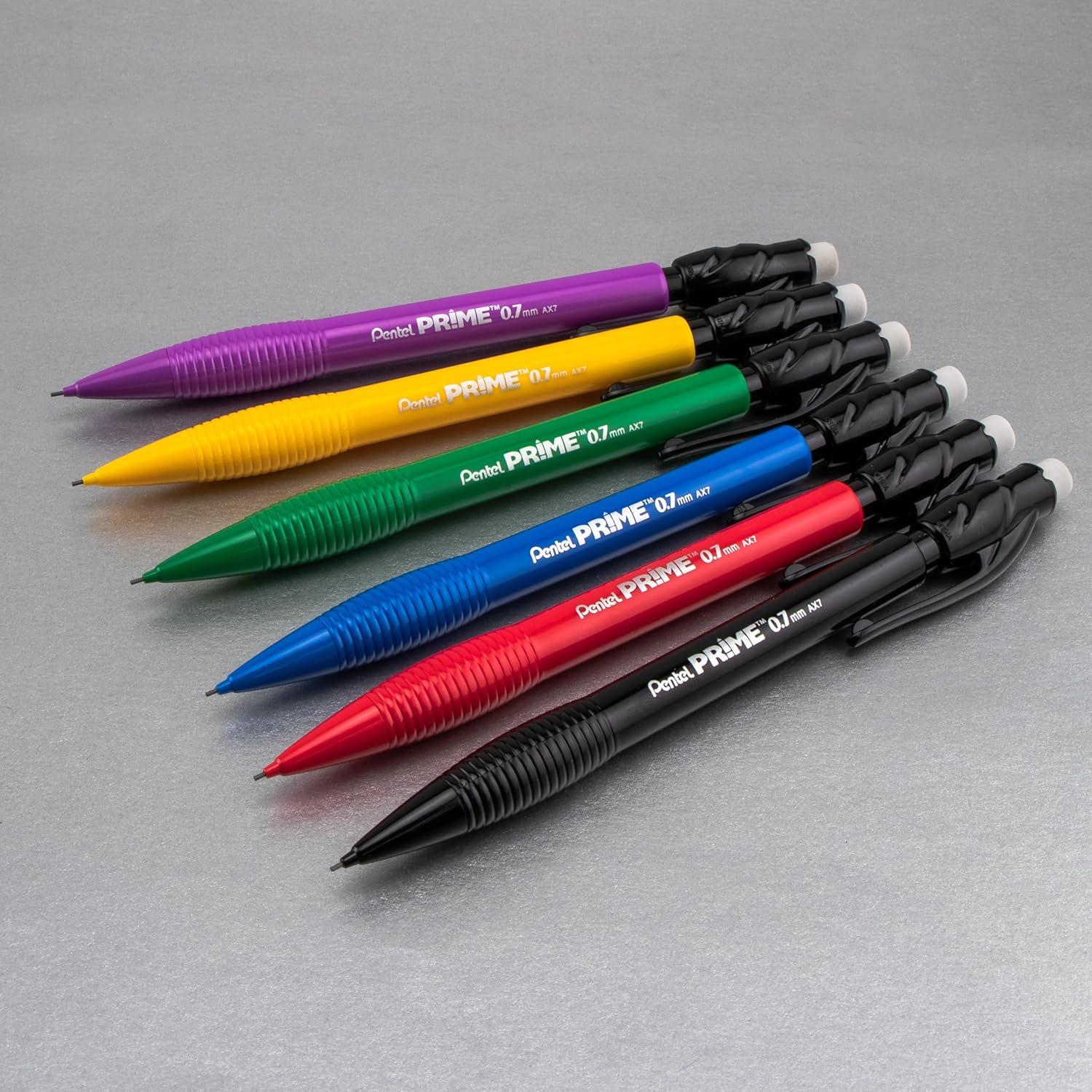 image:imagePentel Prime Mechanical Pencil 07mm Assorted Barrel Colors Pack of 6 AX7BP6MMulticolor