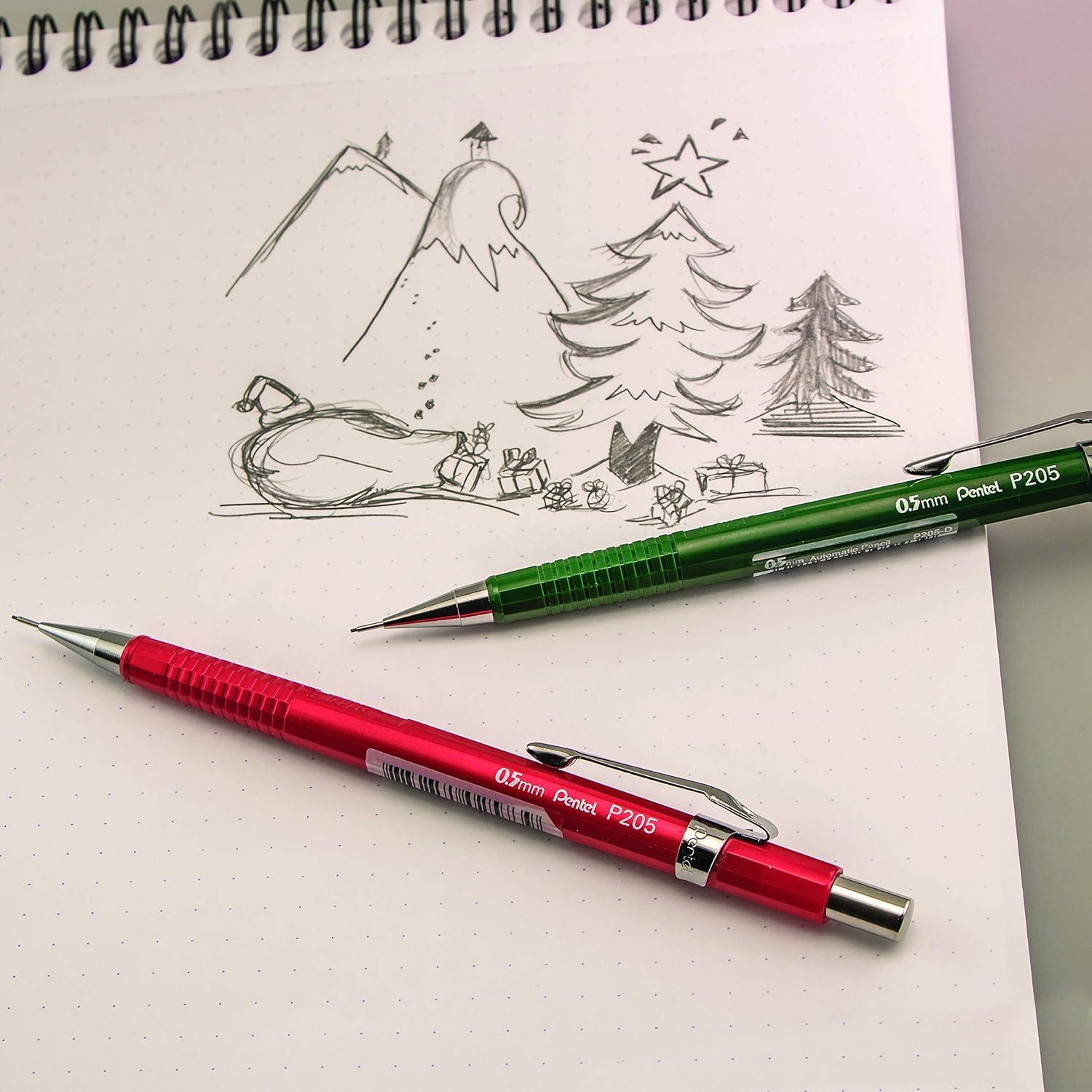 image:imagePentel Sharp Mechanical Pencil 05mm Green Barrel Box of 12 P205D