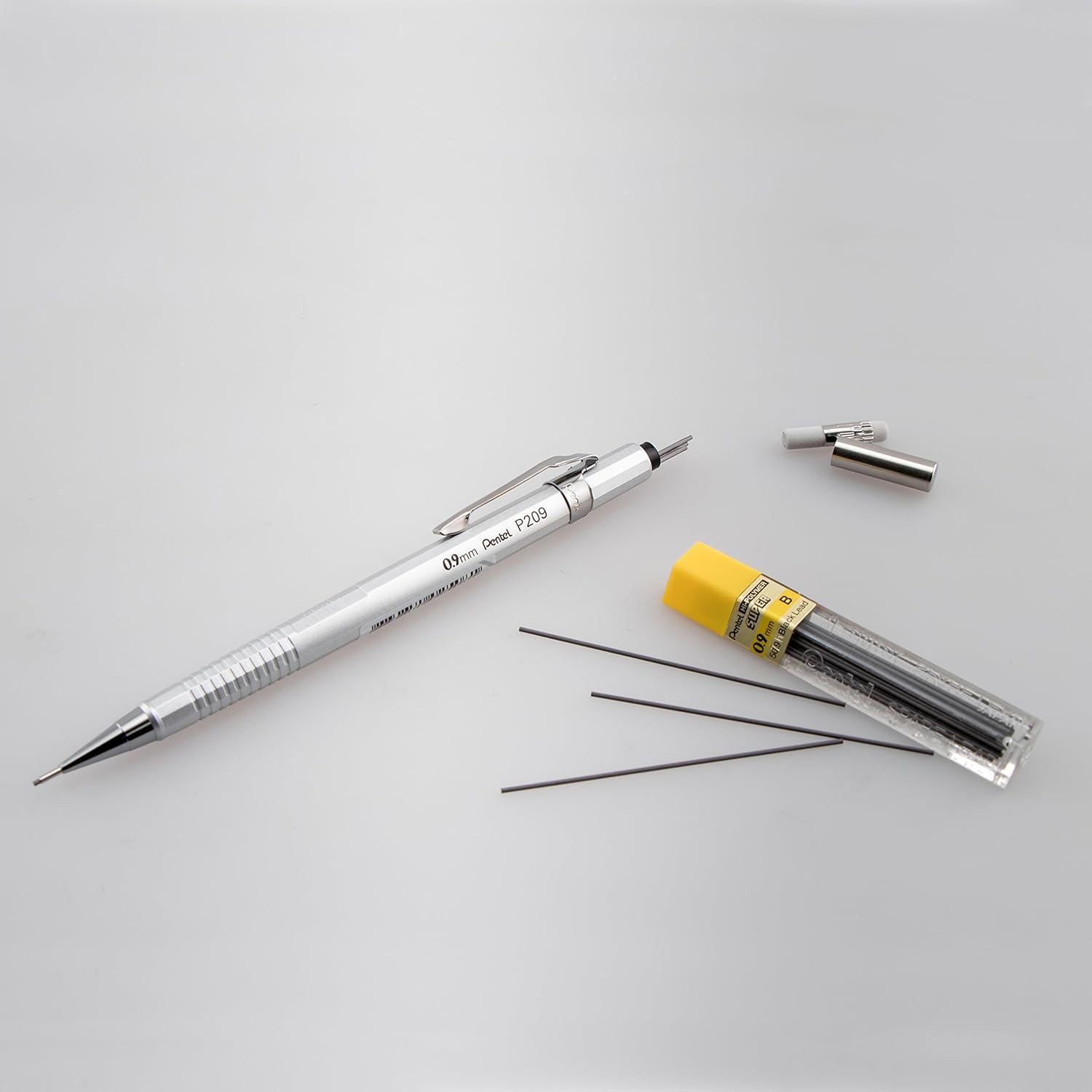 image:imagePentel Sharp Mechanical Pencil 09mm Metallic Silver Barrel Box of 12 P209Z
