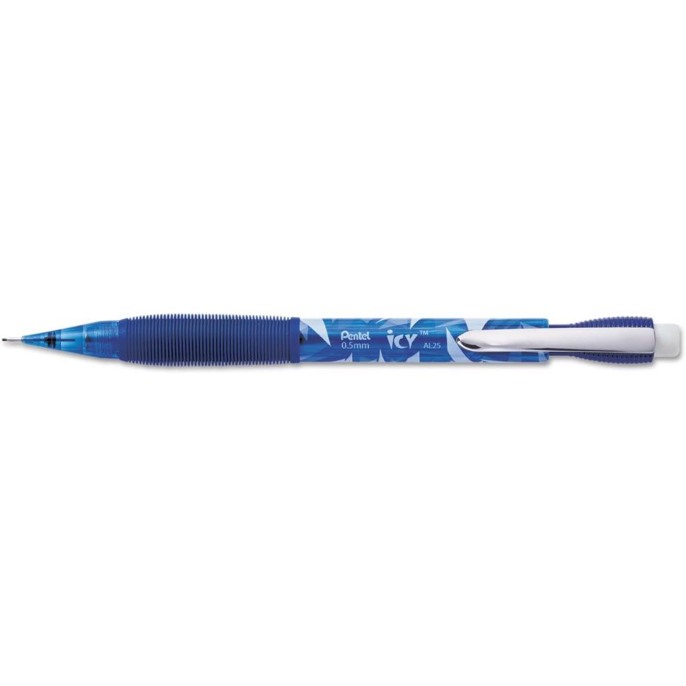 image:imagePentel Icy Automatic Pencil 050 mm Transparent Blue Barrel Box of 12 AL25TCBlue