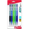 Pentel Icy Razzle-Dazzle Automatic Pencil, 0.7 mm, Assorted Barrels, 5 Pack (AL27RDBP5M)