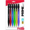 Pentel Prime Mechanical Pencil (0.7mm) Assorted Barrel Colors Pack of 6 (AX7BP6M)(Multicolor)