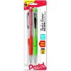 Pentel Twist-Erase CLICK Mechanical Pencil, 0.7mm CLEAR Barrel, 2 Pack (PD277TBP2M)