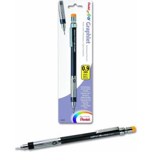 Pentel Arts Graphlet Mechanical Drafting Pencil, 0.09mm, Yellow Cap, Pack of 1 (PG509BPGD)