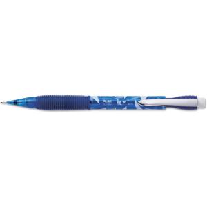 Pentel Icy Automatic Pencil, 0.50 mm, Transparent Blue Barrel, Box of 12 (AL25TC)(Blue)