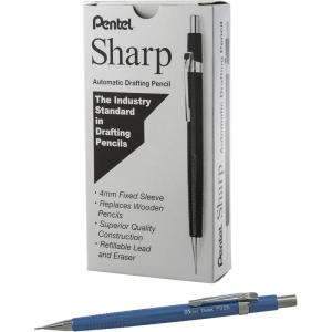 Pentel Sharp Mechanical Pencil, (0.5mm), Metallic Blue Barrel, Box of 12 Pencils (P205MC)