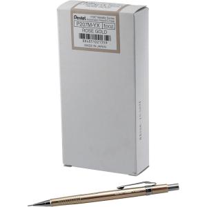 Pentel Sharp Mechanical Pencil, 0.7mm Metallic Copper Barrel, Box of 12 (P207MY)