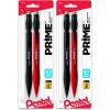 Pentel Prime Mechanical Pencil 0.7Mm Assorted Barrel Colors, Pack of 2 (AX7BP2)(2 Count (Pack of 2))