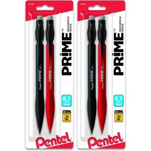 Pentel Prime Mechanical Pencil 0.7Mm Assorted Barrel Colors, Pack of 2 (AX7BP2)(2 Count (Pack of 2))