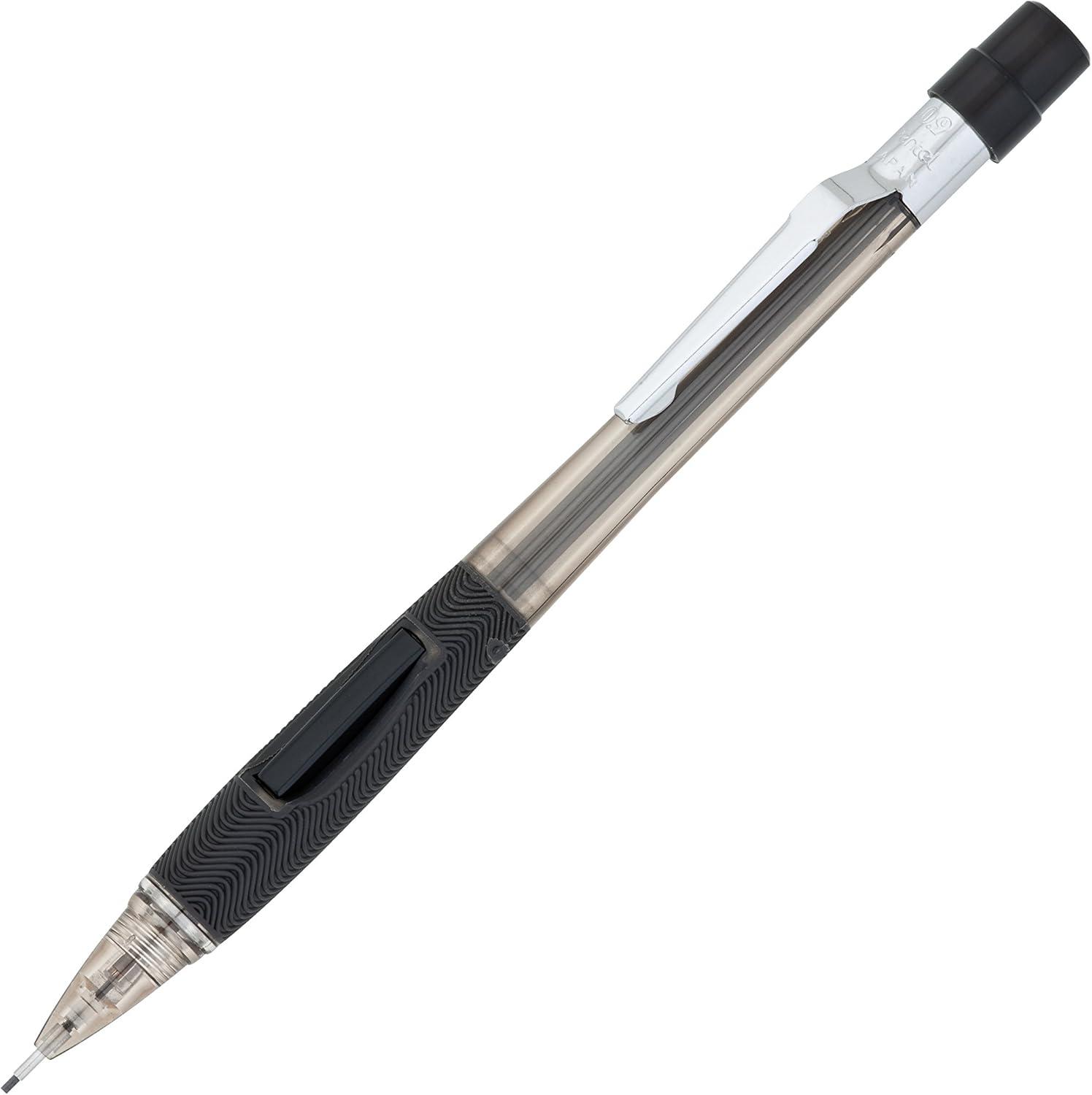 image:imagePentel Quicker Clicker Mechanical Pencil 09mm Transparent Black Barrel Box of 12 PD349TA