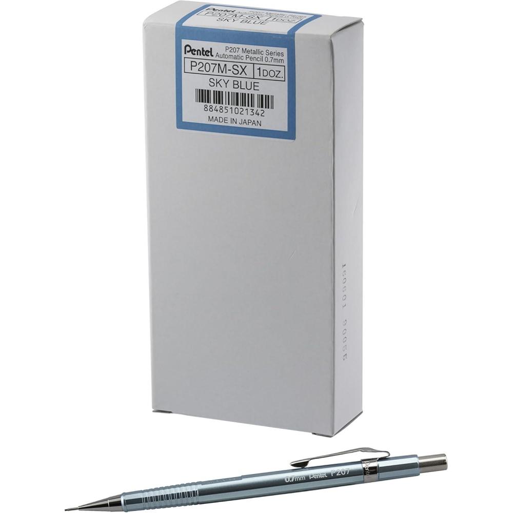 image:imagePentel Sharp Mechanical Pencil 07mm Metallic Sky Blue Barrel Box of 12 P207MS
