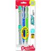 Pentel Icy Automatic Pencil with Lead, 0.7 mm, Assorted Barrels, 2 Pack (AL27TLBP2)