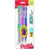 Pentel Icy Automatic Pencil with Lead, 0.7 mm, Assorted Barrels, 2 Pack (AL27TLBP2)