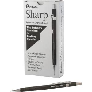 Pentel Sharp Mechanical Pencil, (0.9mm), Metallic Graphite Barrel, Box of 12 (P209MN)