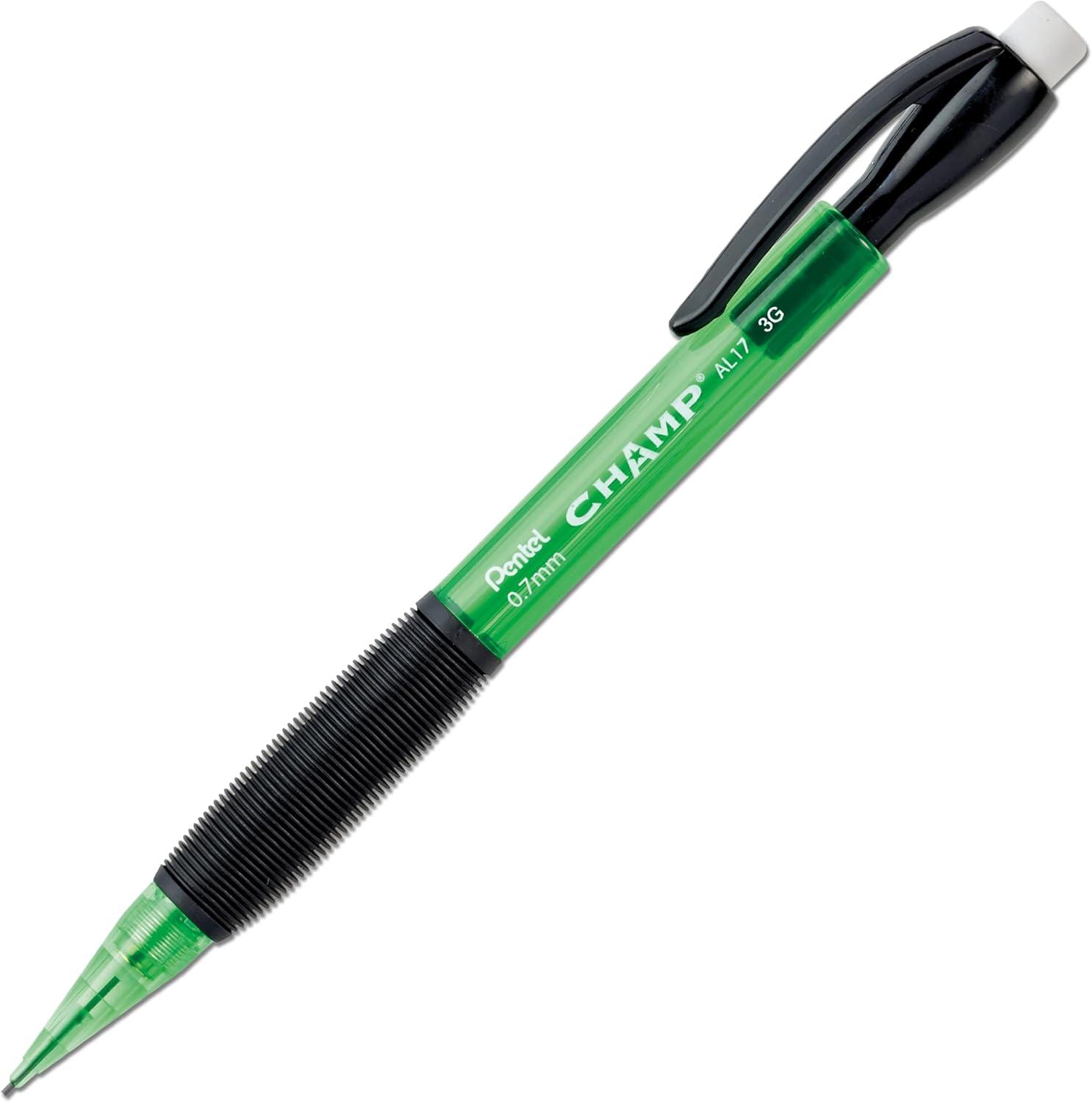 image:imagePentel Champ Starter Set with Automatic Pencil and Lead 07mm Assorted Barrel Colors Color May Vary Pack of 2 A27CBPGreen