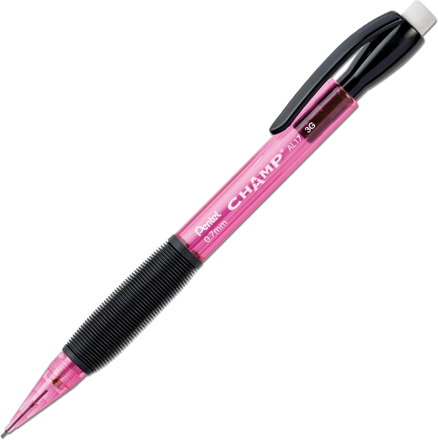 image:imagePentel Champ Starter Set with Automatic Pencil and Lead 07mm Assorted Barrel Colors Color May Vary Pack of 2 A27CBPPink