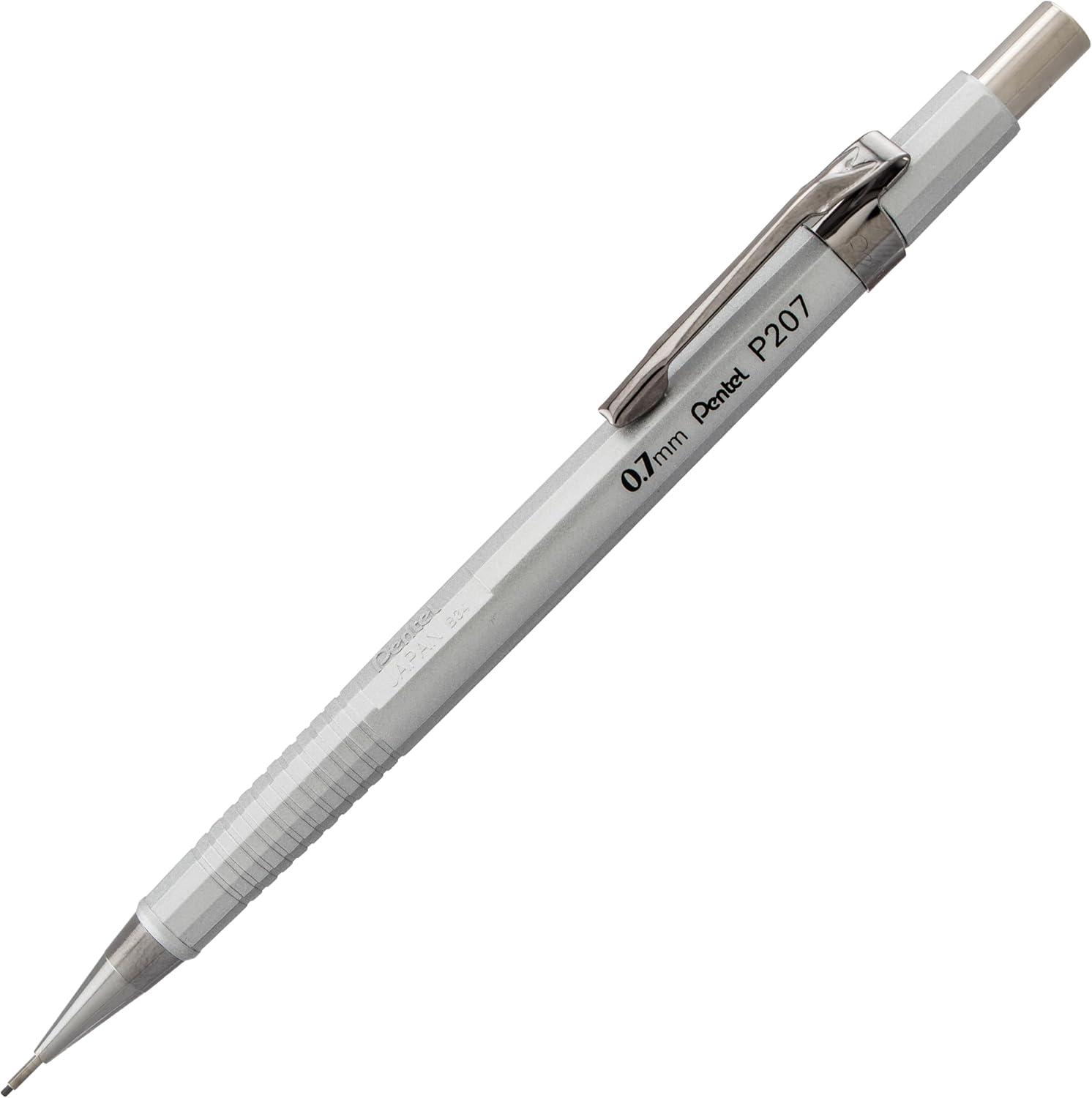 image:imagePentel Sharp Mechanical Pencil 07mm Metallic Barrels Assorted Barrel Colors Pack of 2 P207MBP2M1