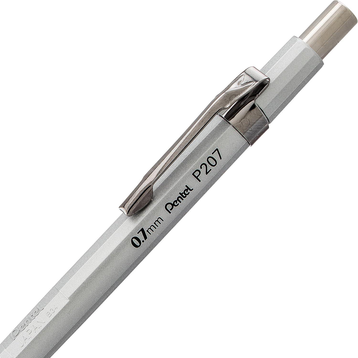 image:imagePentel Sharp Mechanical Pencil 07mm Metallic Barrels Assorted Barrel Colors Pack of 2 P207MBP2M1