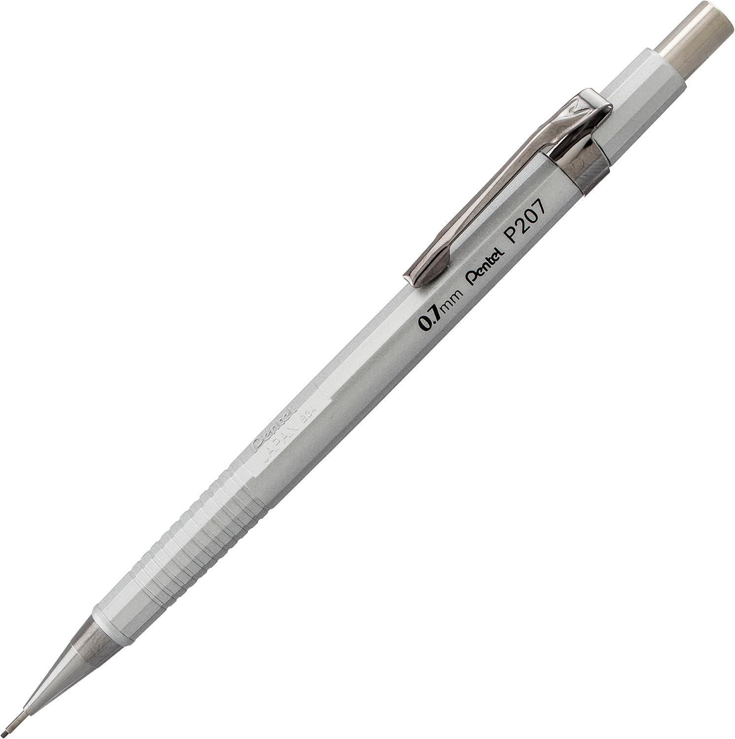 image:imagePentel Sharp Mechanical Pencil 07mm Metallic Silver Barrel Box of 12 Pencils P207Z