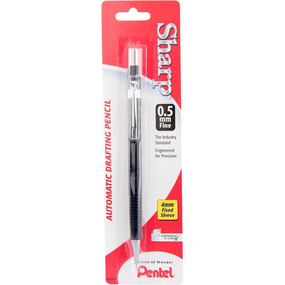 image:imagePentel Sharp Automatic Pencil 05mm Black Barrel Pack of 1 P205BPK6