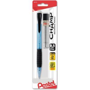 Pentel Champ Starter Set with Automatic Pencil and Lead, (0.7mm), Assorted Barrel Colors, Color May Vary, Pack of 2 (A27CBP)(Multicolor)