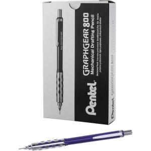 Pentel GraphGear 800 Mechanical Drafting Pencil (0.7mm), Blue barrel, 12 pack (PG807C)