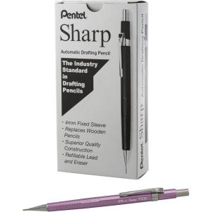 Pentel Sharp Mechanical Pencil, ((0.9mm)), Metallic Pink Barrel, Box of 12 (P209MP)