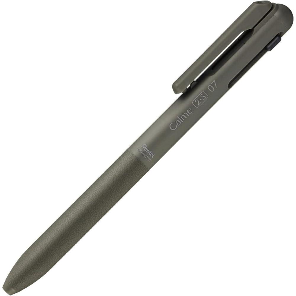 image:imagePentel BXAW375D Calme MultiFunctional Ballpoint Pen 07 Sharp 05 KhakiBlack Khaki
