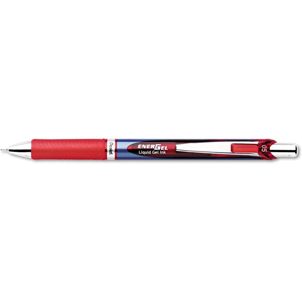 image:imagePentel Energel Knock Ballpoint Pen 05mm Needle Tip Blue Body with Red Accent BLN75BBlue Body with Red Accent