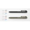 Pentel BXAC37A Calme Tri-Color Ballpoint Pen, 0.03 inches (0.7 mm), Black