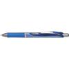 Pentel Energel Knock Ballpoint Pen, 0.5mm Needle Tip, Black Ink, Silver Body with Black Accent (BLN75Z-A)(Blue Body with Blue Accent)