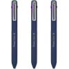 Pentel iZee 4 Colour Ballpoint Pen – Deep Violet Barrel – Multi Ink – Black, Violet, Blue & Green Ink – Pack of 3