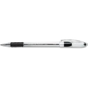 Pentel BK90A R.S.V.P. Stick Ballpoint Pen, 7mm, Trans Barrel, Black Ink, Dozen