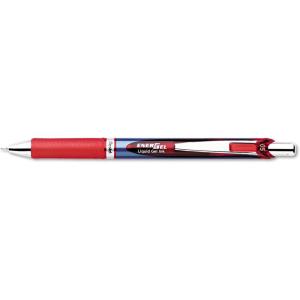 Pentel Energel Knock Ballpoint Pen, 0.5mm Needle Tip, Blue Body with Red Accent (BLN75-B)(Blue Body with Red Accent)