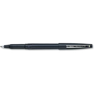 Pentel Rolling Writer Pen, 0.8 Millimeter Cushion Ball Tip, Black Ink, 12 pens (R100-A)(Black)