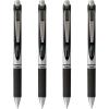 Pentel EnerGel RTX Liquid Gel Pens, Medium (0.7mm), Black Ink, 4-pk (BL77PF4A)