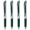 Pentel EnerGel RTX Liquid Gel Pens, Medium (0.7mm), Forest Green Ink, 4-pk (BL77PF4D3)