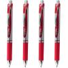 Pentel EnerGel RTX Liquid Gel Pens, Medium (0.7mm), Red Ink, 4-pk (BL77PF4B)