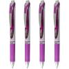 Pentel EnerGel RTX Liquid Gel Pens, Medium (0.7mm), Violet, 4-pk (BL77PF4V)