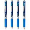 Pentel EnerGel RTX Liquid Gel Pens, Needle Tip, UltraFine (0.3mm), Black Ink, 4-pk (BLN73PF4A)(Blue)