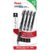 Pentel EnerGel RTX Liquid Gel Pens, Bold (1.0mm), Blue Ink, 4-pk (BL80PF4C)(Black)