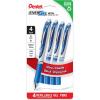 Pentel EnerGel RTX Liquid Gel Pens, Medium (0.7mm), Blue Ink, 4-pk (BL77PF4C)